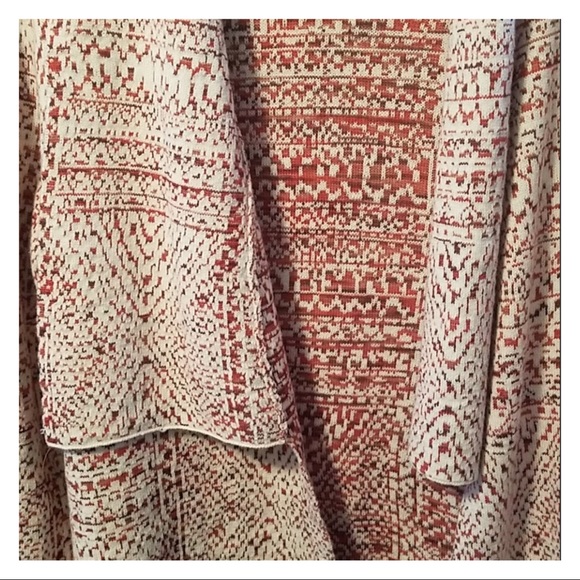 Knox Rose rust and cream Aztec print cardigan sweater / EUC - Picture 3 of 6